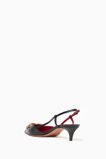 Valentino Garavani VLOGO 40 Slingback Pumps in Leather
