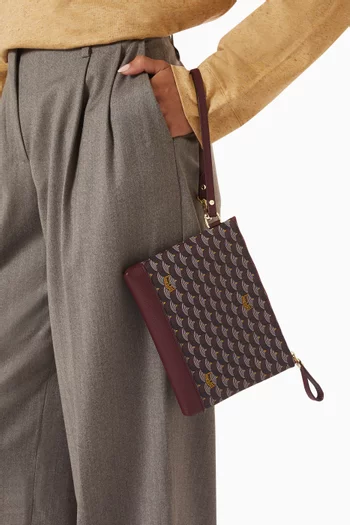 Zip Pochette in Scale Canvas