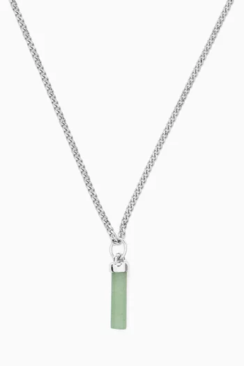 Remi Aventurine Necklace in Sterling Silver