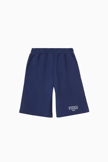 Logo-embroidered Shorts in Cotton