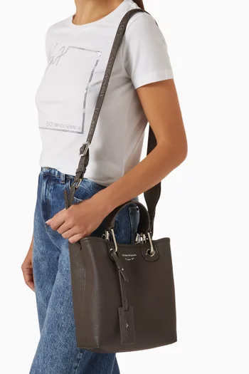 My EA Logo Tote Bag in Faux Leather