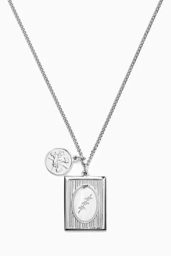 Bird Frame Necklace in Sterling Silver