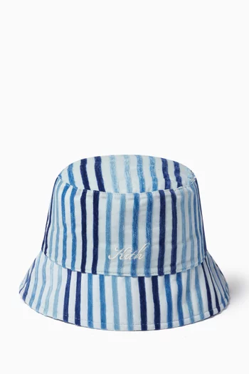 Chenille Stripe Bucket Hat