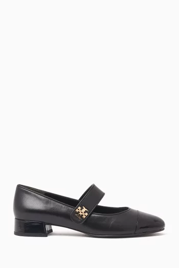 Cap-toe 25 Mary Jane Pumps in Leather