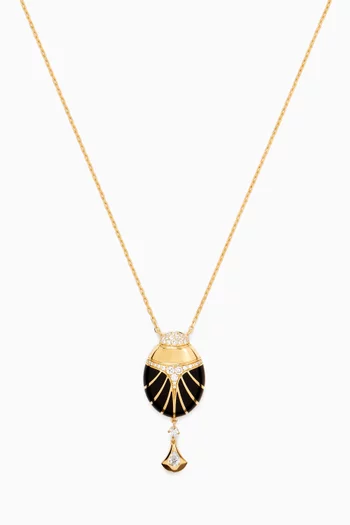Scarab Diamond Necklace in 18kt Yellow Gold