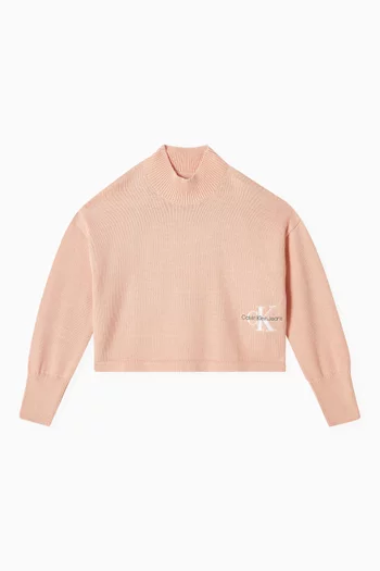 Relaxed Logo Sweater in Organic Cotton