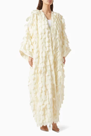 Classic-cut Layered Abaya in Silk
