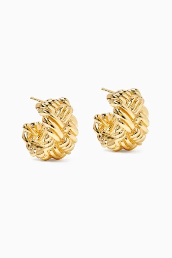 Intrecciato Earrings in Gold-plated Sterling Silver