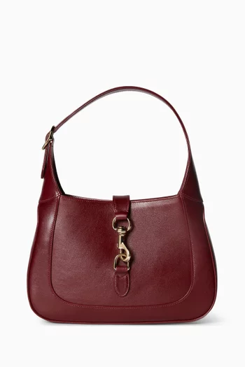Small Jackie Shoulder Bag in Rosso Ancora Leather