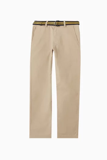 Straight-leg Bedford Pants in Cotton