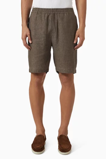 Drawstring Shorts in Linen