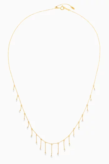 Ne La Foule Fringe 19 Diamonds Necklace in 18kt Gold