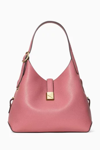 Deco Crossbody Bag in Pebbled Leather