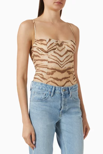 Bustier Bodysuit in Mesh
