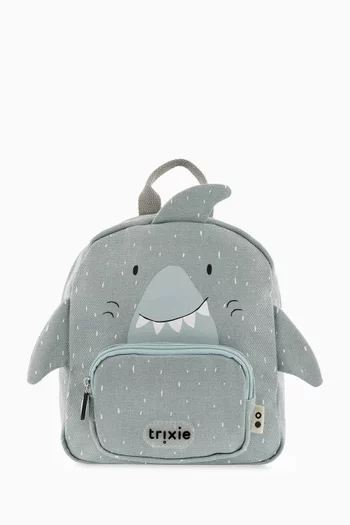 Small Mr. Shark Backpack in Cotton