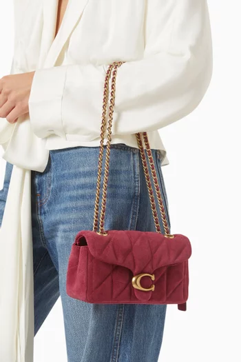 Tabby 20 Quilted Shoulder Bag in Suede