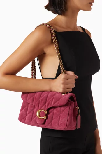 Tabby 26 Quilted Shoulder Bag in Suede