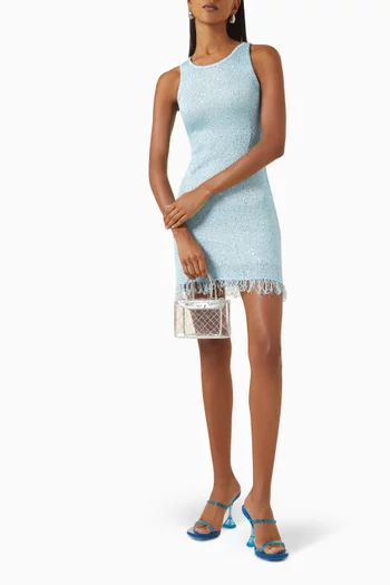 Natalia Sequin Fringe Mini Dress