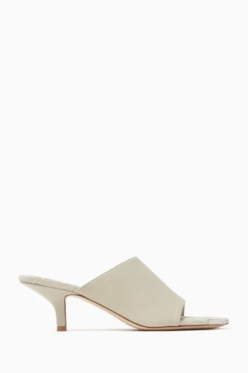 حذاء مفتوح داك بكعب 55 مم جلد