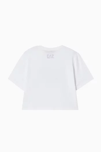 EA7 Train Logo Series T-shirt in Cotton