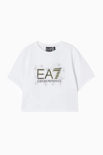 EA7 Train Logo Series T-shirt in Cotton