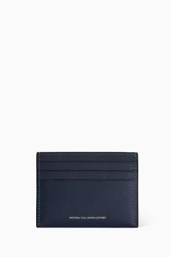 Flat Card Case in Leather
