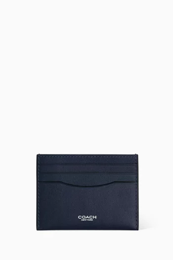 Flat Card Case in Leather