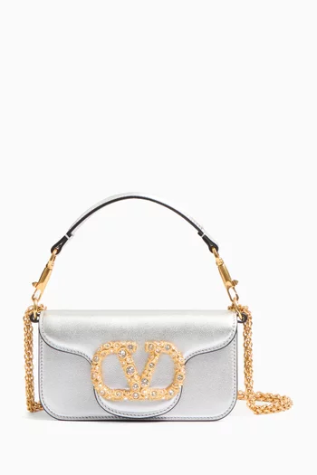 Small Locò Shoulder Bag in Laminated Calfskin