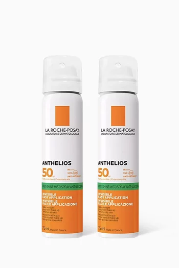 La Roche-Posay Anthelios Anti-Shine Sun Protection Invisible SPF50+ Face Mist 75ml Value Pack