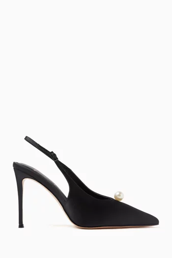 Reina 100 Pearl Pumps in Satin