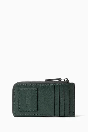 The Top Zip Multi Wallet in Grained Leather