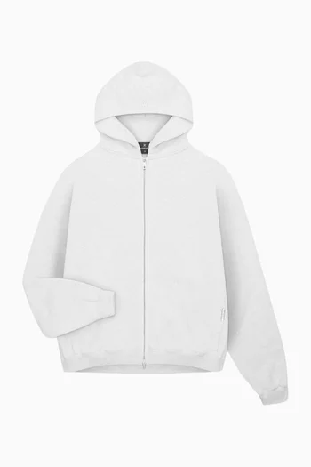 Initial Zip Hoodie in Cotton