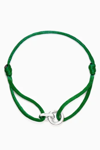 Element Bracelet in Sterling Silver & Silk Cord