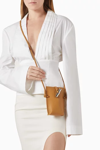 Le Roseau Phone Bag in Cowhide Leather