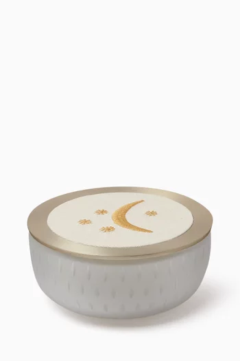 Nouri Moon Embroidered Bowl in Glass