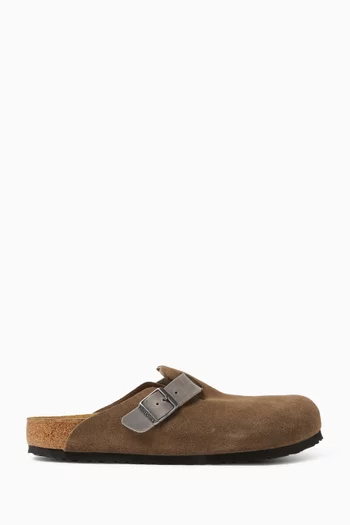 Boston Sandals in Suede & Oiled Leather