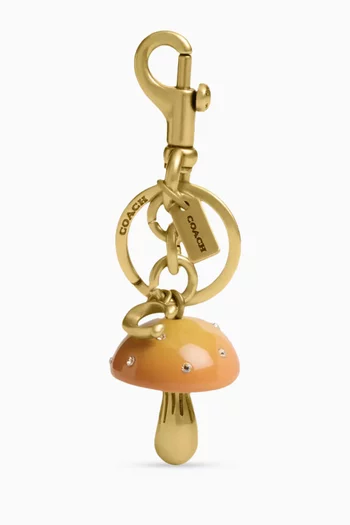 Mushroom Bag Charm in Resin & Metal