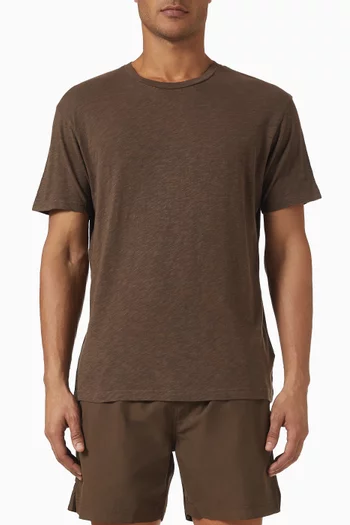Pima T-shirt in Cotton-linen Blend