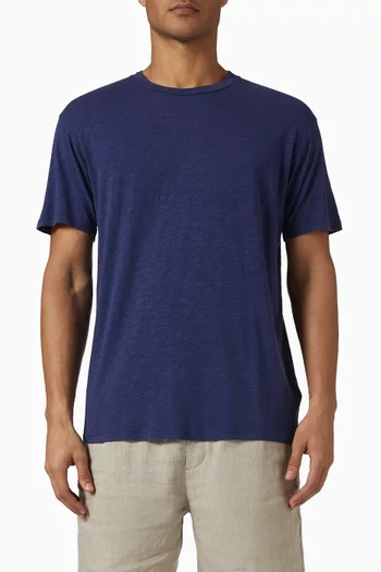 Pima T-shirt in Cotton-linen Blend