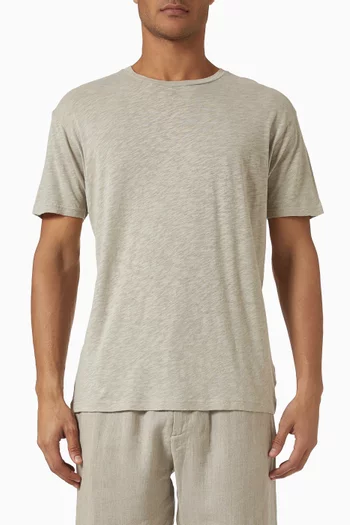 Pima T-shirt in Cotton-linen Blend