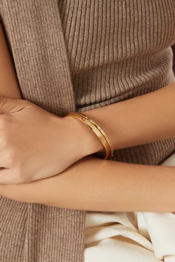 Signature Duo Bangle Set in Gold-tone Brass