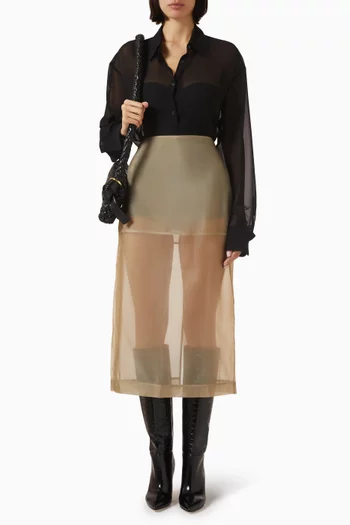 Peri Sheer Shirt in Silk-blend