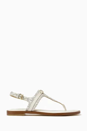 Mandy Thong Sandals in Signature Logo Canvas