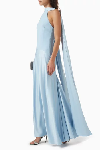 Cece Scarf-neck Maxi Dress