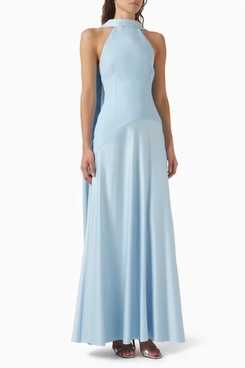 Cece Scarf-neck Maxi Dress