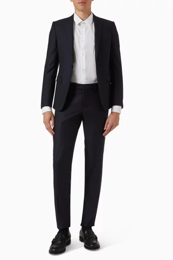 Single-breasted Suit Set in Virgin Wool