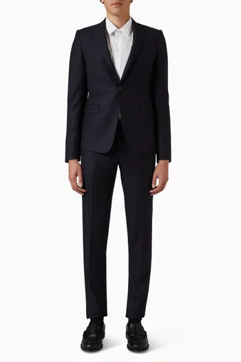 Single-breasted Suit Set in Virgin Wool