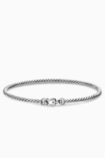 Micro Cable Flex® Buckle Bracelet in Sterling Silver