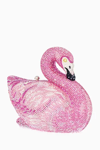 Flamingo Clutch Bag in Crystal