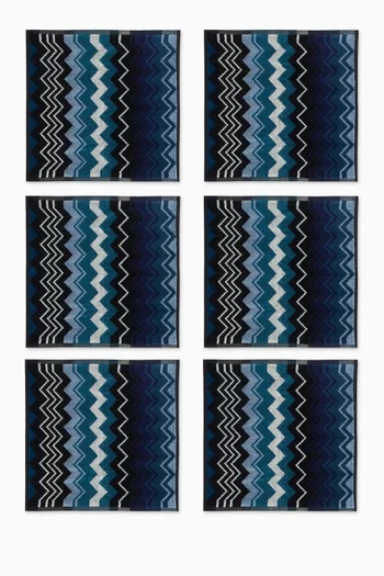Giacomo Face Towel in Cotton, Set of 6